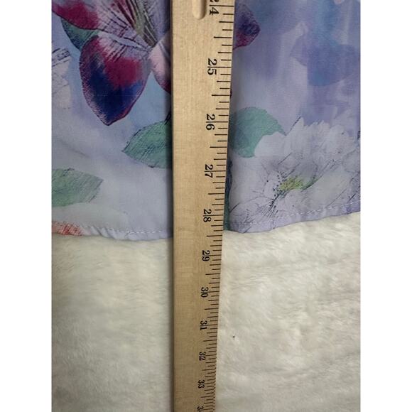 Torrid Georgette Smocked Hem Top 2 2X Purple Fairy Whimsigoth - Picture 6 of 9